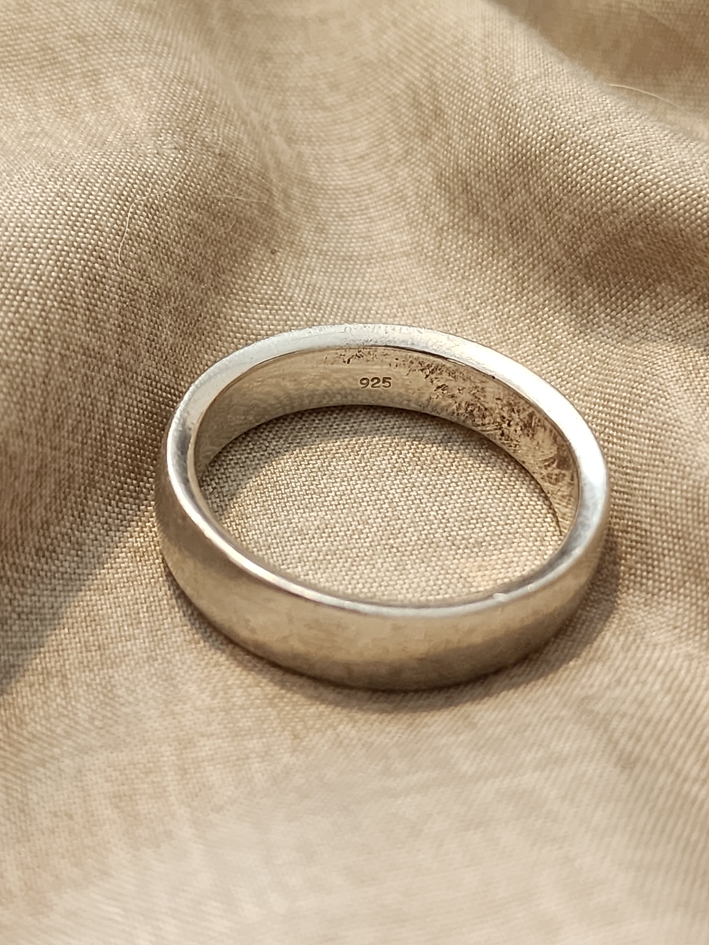 Sterling Silver 925 Classic Band Ring - Silver